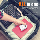 World Travel Adapter with 2 USB-C + 2 USB-A 21W