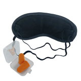 Travel Eye mask with elastic band black + reusable earplugs