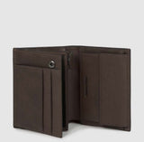 Black Square Men’s wallet with coin pocket, credit card facilit