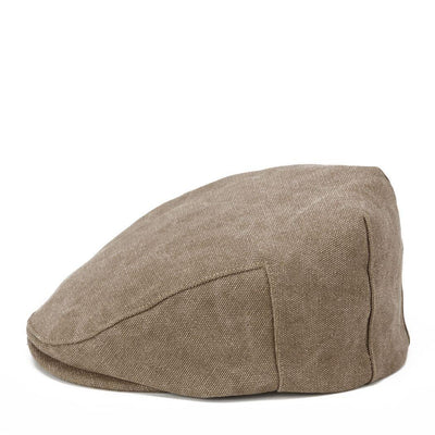 Canvas Old School Style Hat, Flat Cap, Shelby Newsboy Cap
