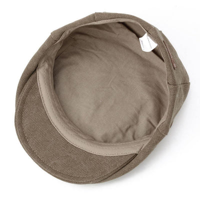 Canvas Old School Style Hat, Flat Cap, Shelby Newsboy Cap