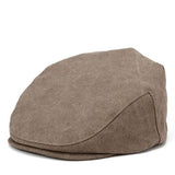 Canvas Old School Style Hat, Flat Cap, Shelby Newsboy Cap