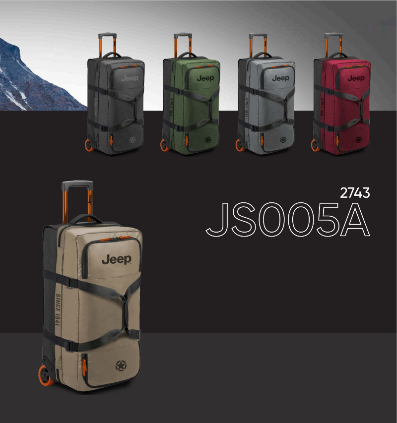 JS005A Large Rolling Duffel Bag