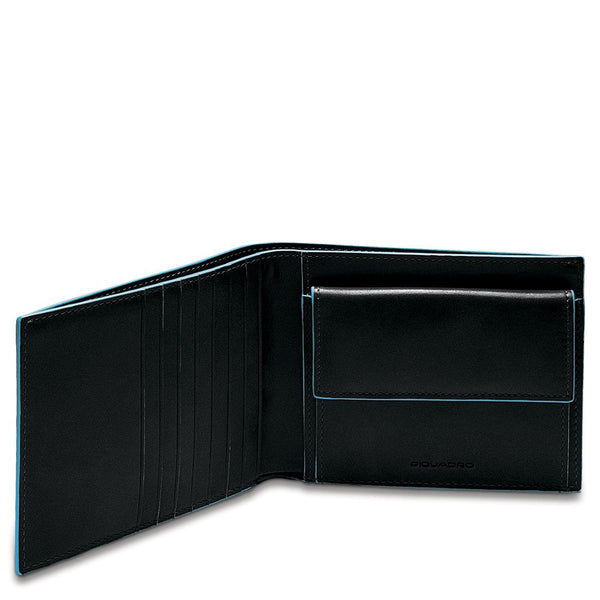 Men’s wallet with coin case and credit card slots and RFID anti-fraud protection