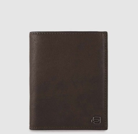 Black Square Men’s wallet with coin pocket, credit card facilit