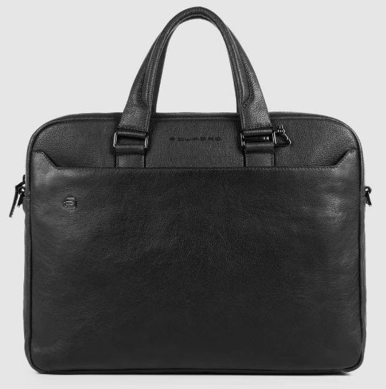 Black Square Two-handle briefcase with two 10.5"/9.7" laptop
