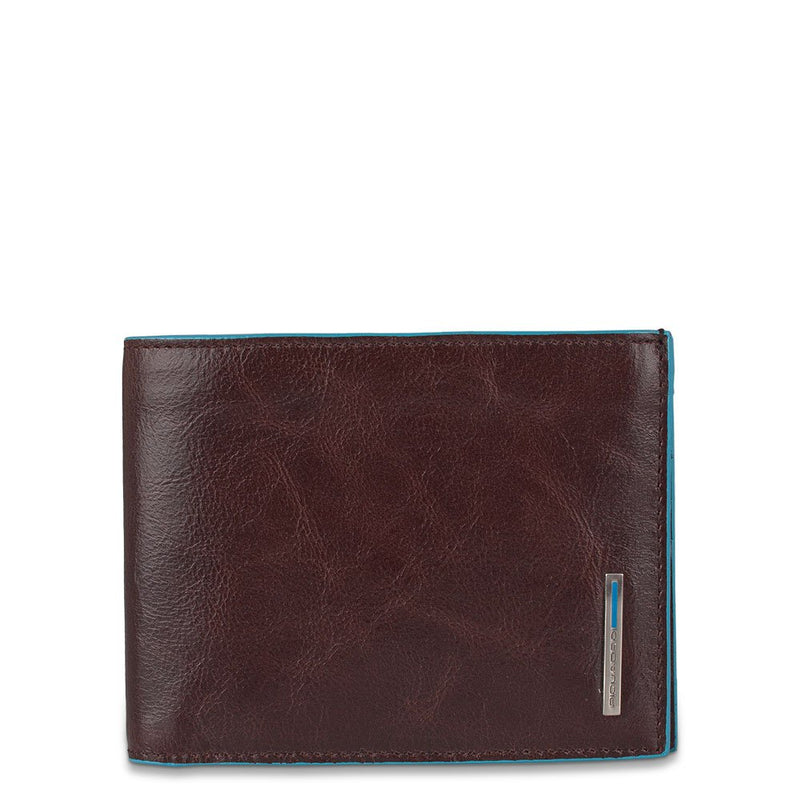 Men’s wallet with flip up ID window, coin pocket and credit card slots Blue Square