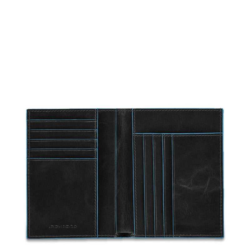 Men’s wallet, vertical, Blue Square