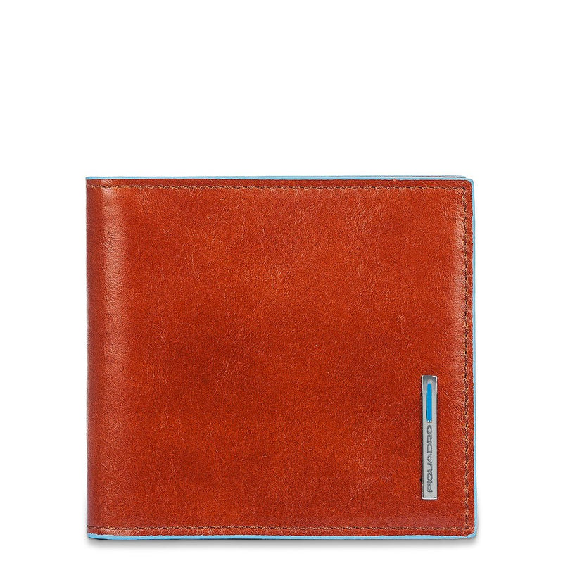 Men's wallet with money clip Blue Square